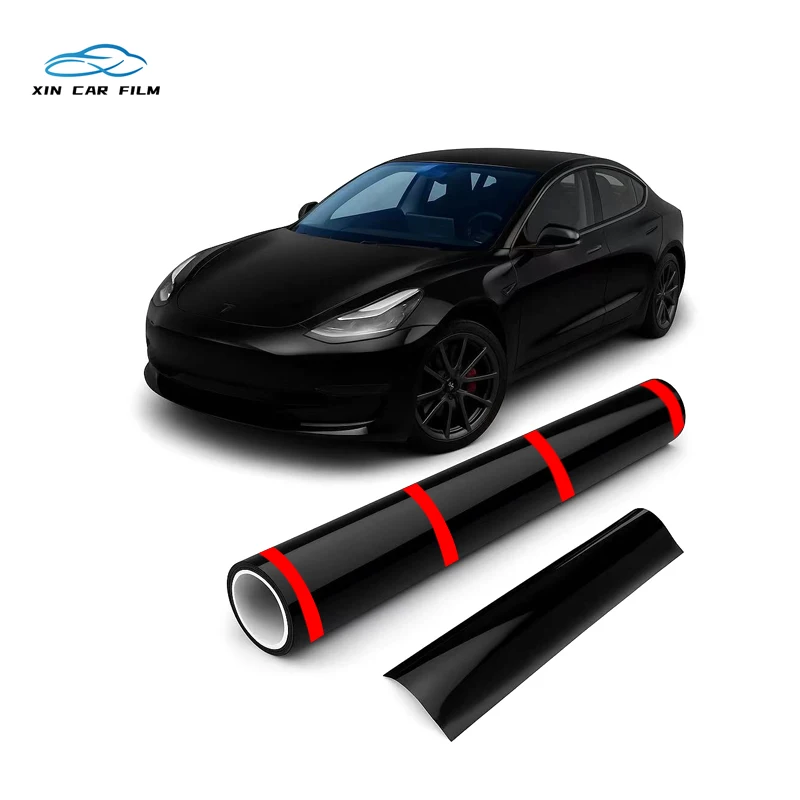 ฟิล์มไวนิล TPU สีดำเงาแบบมืออาชีพ ปี 2025 ทนทานเป็นพิเศษ พร้อมเคลือบกันน้ำสำหรับตัวถังรถยนต์