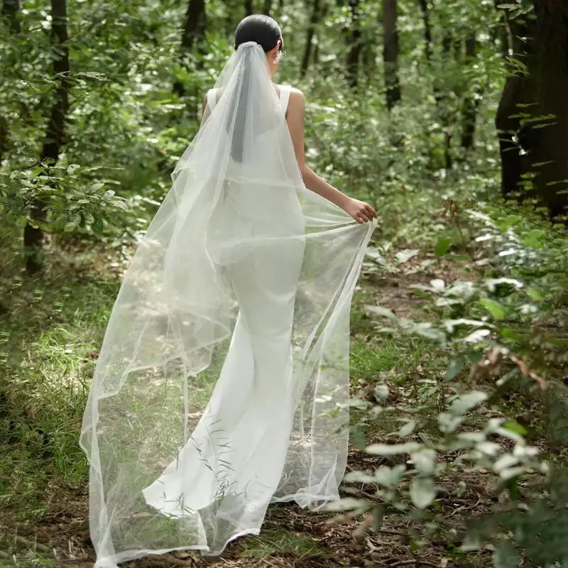 Vestido de novia de sirena con tirantes finos, traje de noche Formal Simple de satén con tren pequeño, Sexy, a la moda, novedad de 2024