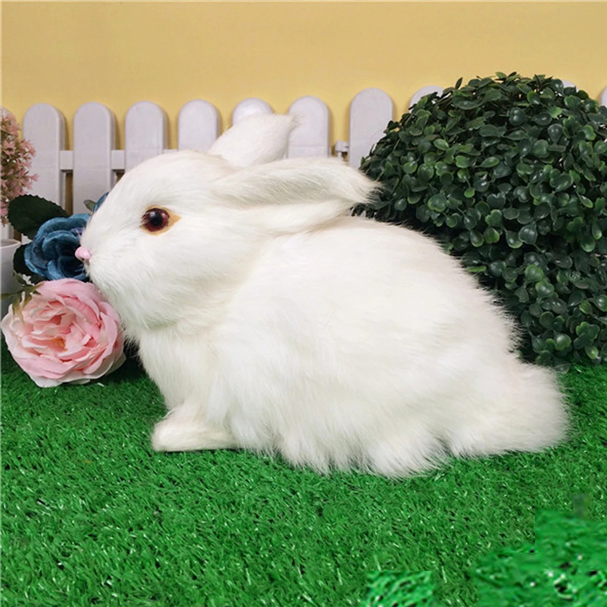 

Simulated Rabbit Ornament Miniature Bunny Toys Simulation Lifelike Model Household