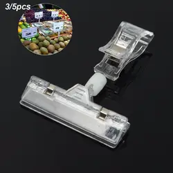 3/5pcs Clear POP Advertising Clips Plastic Sign Display Price Label Tag Clip Holders In Supermarket Retails
