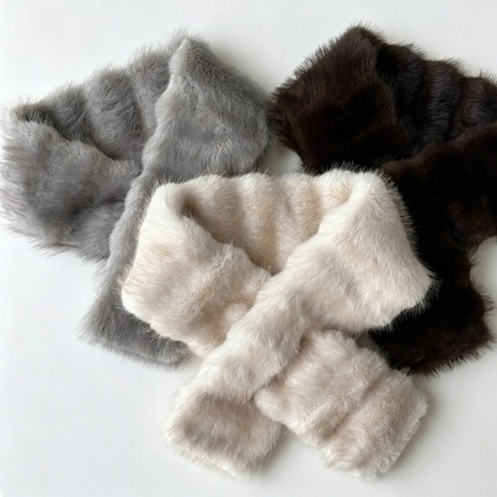 Fashion Thick Winter Hat Scarf Set Warm Windproof Faux Fur Hat Scarf Set Ear Protection Faux Fur Fur Snood Scarf Skiing Holiday