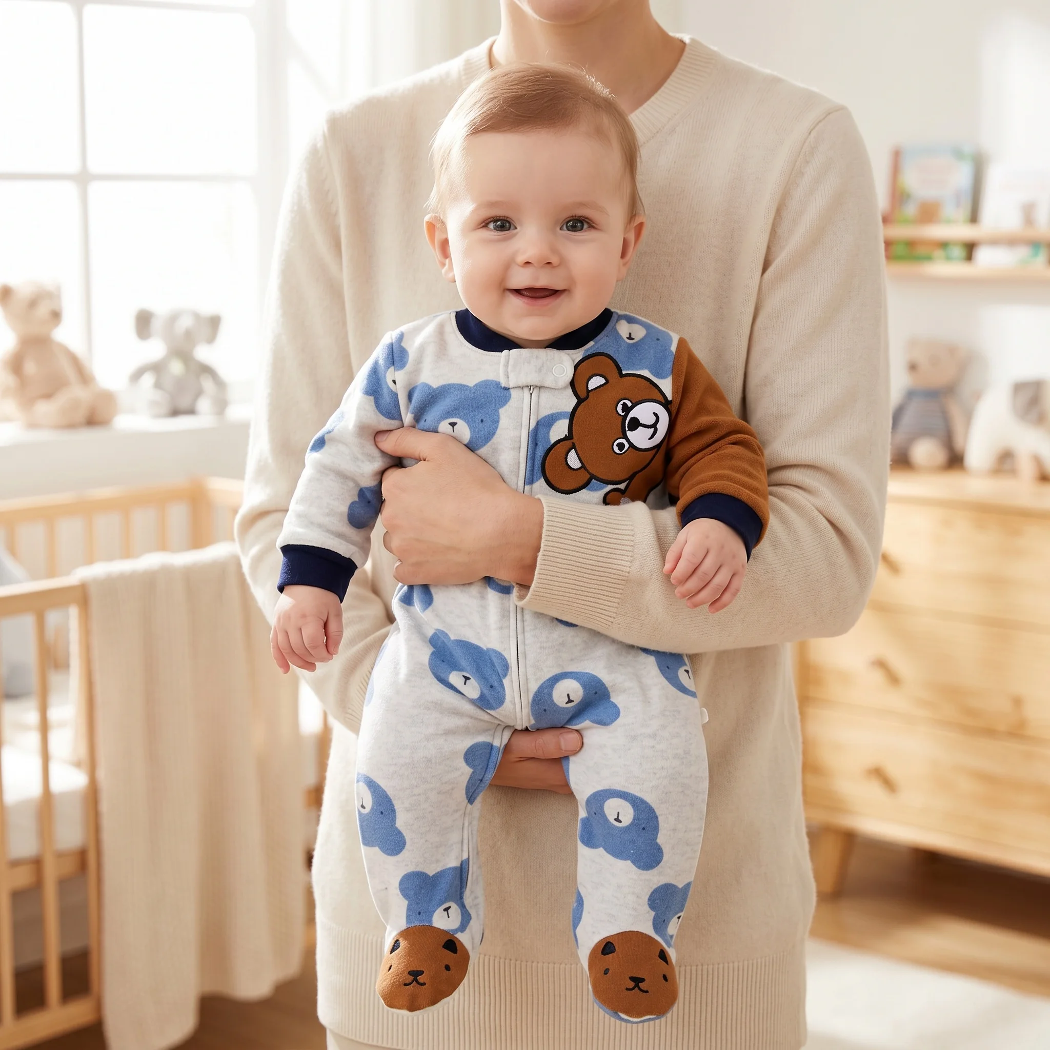 رومبير قطني للأولاد حديثي الول - مراجعة Cotton Baby Onesies Zipper وسعره