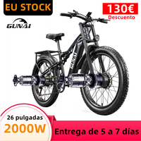 GUNAI Adults Electric Bicycle 2000W Dual Motor, 48V 17AH Removable Battery,26Inch Fatbike Tire Mountain Electric Motorcycle Bike