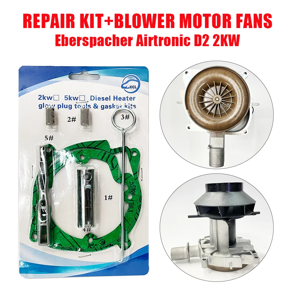 

12V 24V Blower Motor with 2KW Repair Kit for Parking Heater Assembly Combustion Air Fan for Eberspacher D2 Air Diesel Truck