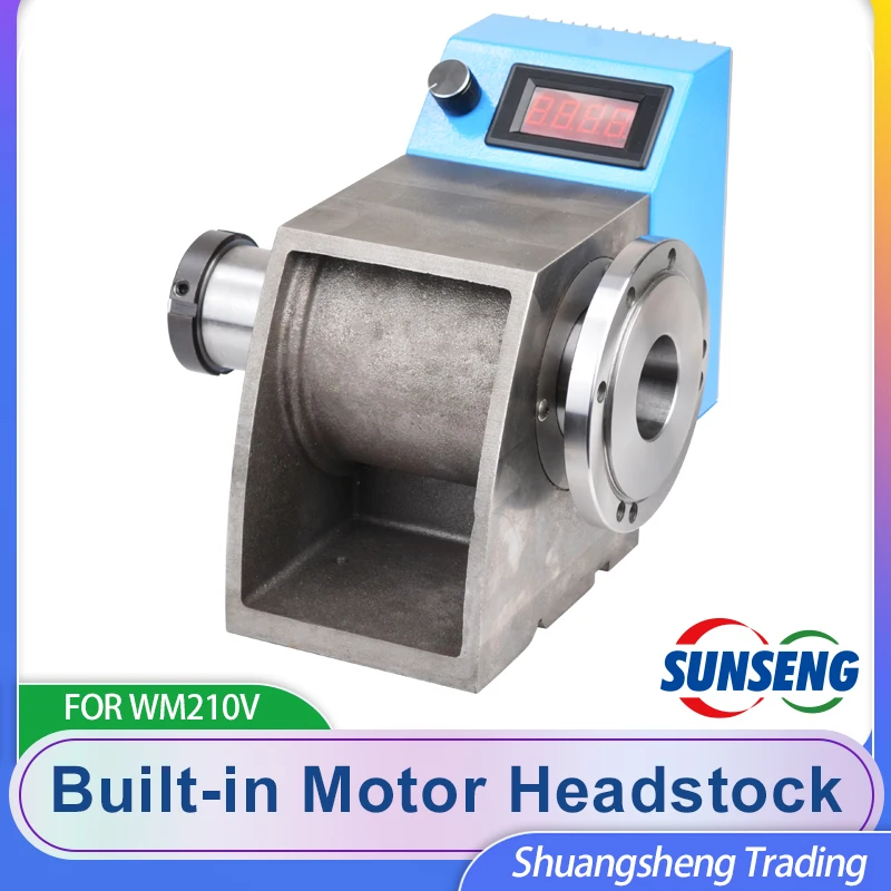 Built-in 1.1kw Motor Headstock 1100w Motor Direct Drive 38mm Spindle Box Assembly For WM210 BHC210 HS210 JY210V CTC210