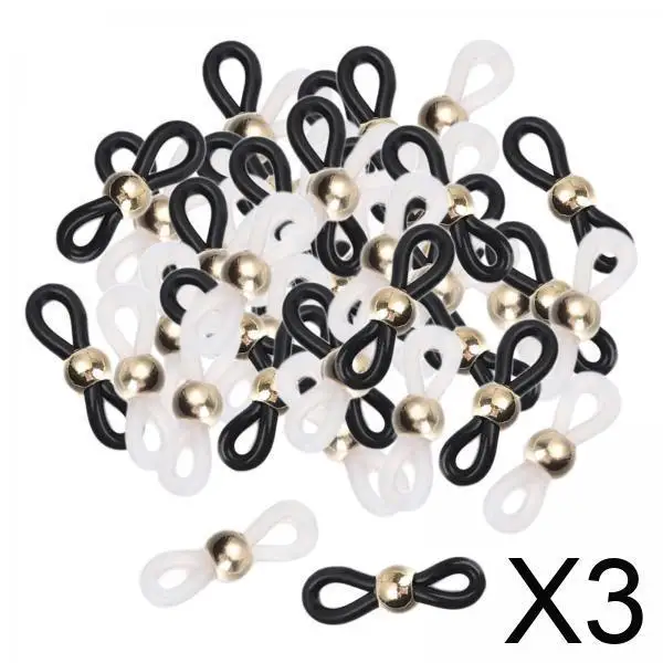 

Black Clear Eyeglass Chain Connector Jewelry Making Retainer Holder Bead Glasses Chain Accessories for Spectacle Necklace Kit