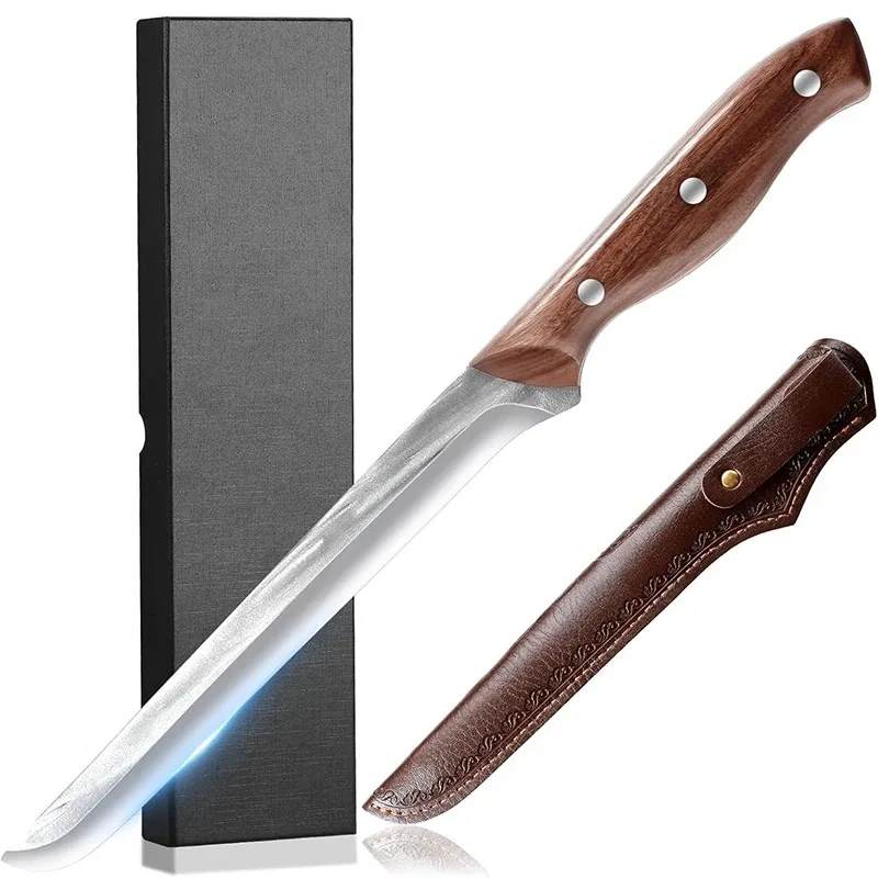 

Forged Multi-Purpose Chef's Knife, Ham Slicer, Household Fruit Paring Knife with High-Grade Sheath