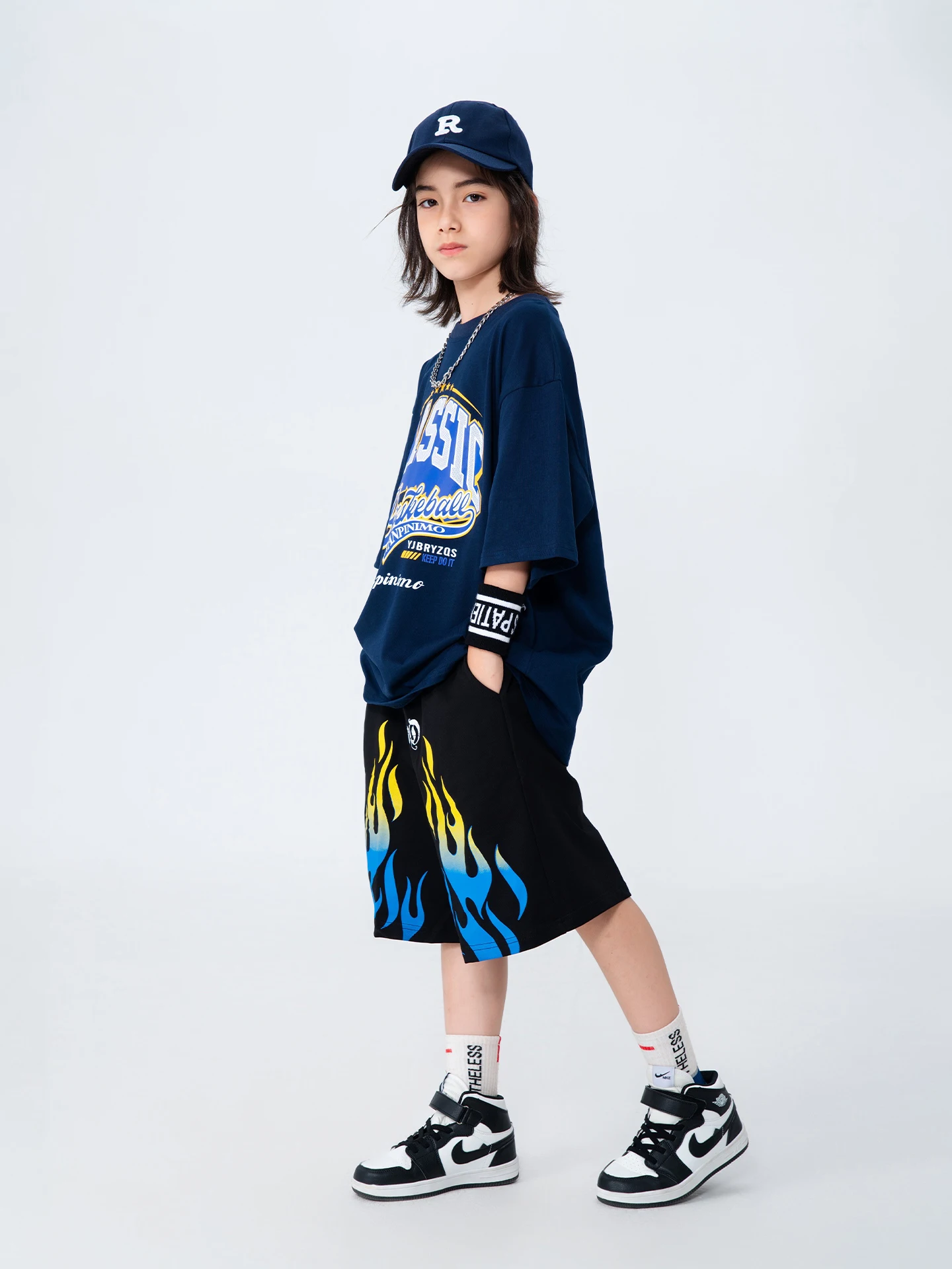 2025 เด็กชายห้องบอลรูมHip Hop Danceเครื่องแต่งกายสําหรับสาวหลวมเสื้อกางเกงStreet Dance Jazzเสื้อผ้าDQS19983