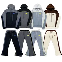 Loose Fit Sporty Hoodie Sweatshirt with Printed Logo Lettering for Men And Women Casual Splice Design Comfortable Streetwear