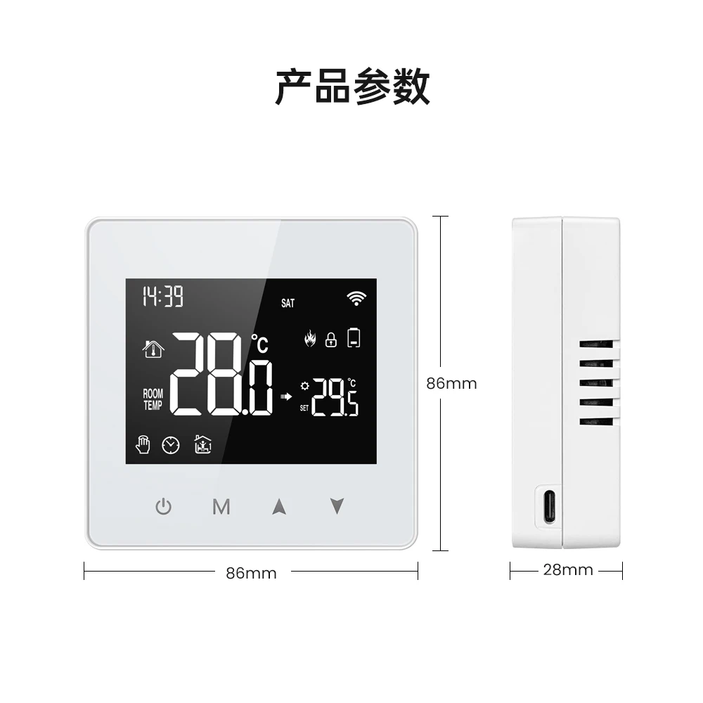 Miucda Tuya Wifi/Zigbee Slimme Thermostaat Water Gasketel Temperatuurregelaar Laag Vermogen Batterij Thermostaat, Alexa Google Home