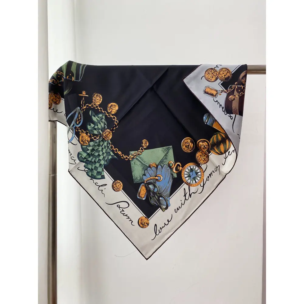 

Women Neck Scarf Luxury Winter Scarf Square Shawls Hand Rolled Scarf Head Clothing Accessories Hair Bandanas