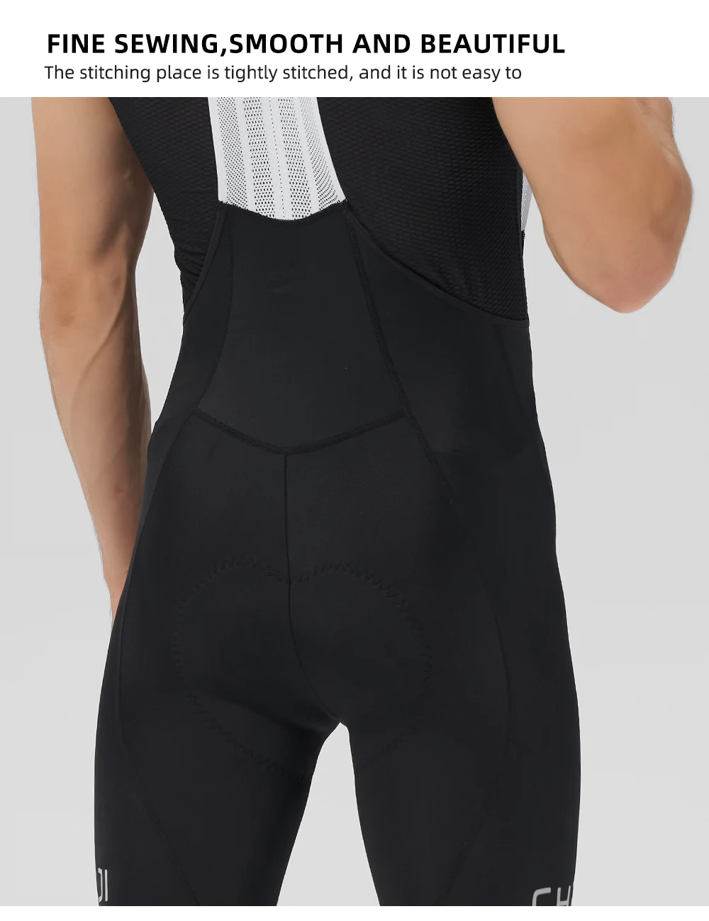 Cheji Herren-Radlerhose mit Trägern – Detail 23