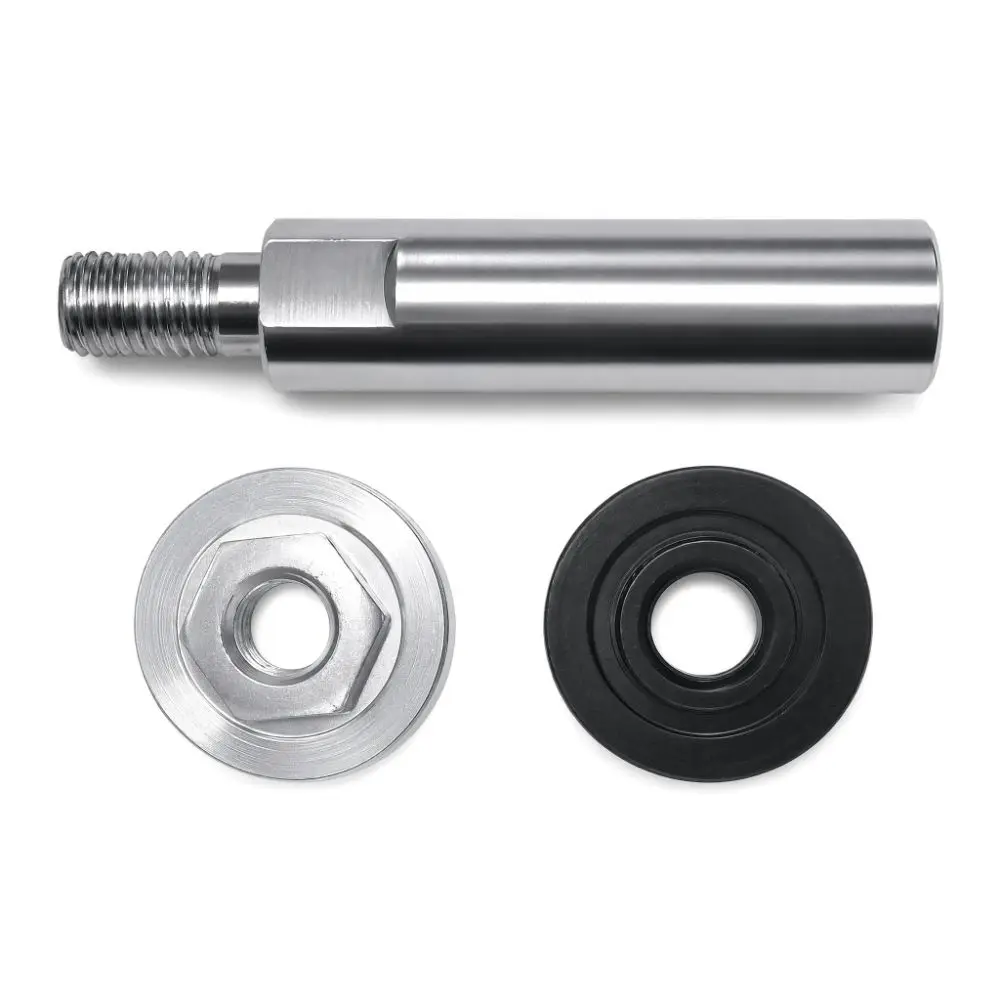 2SET 45 steel Angle Grinder Extension Rod Silver Multipurpose Connecting Rod Set Screw Shaft Adapter Universal