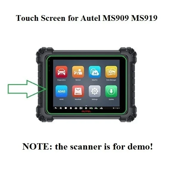 Touch Screen Digitizer Replacement for Autel MS919 MS909 MS909CV MS909EV Scanner