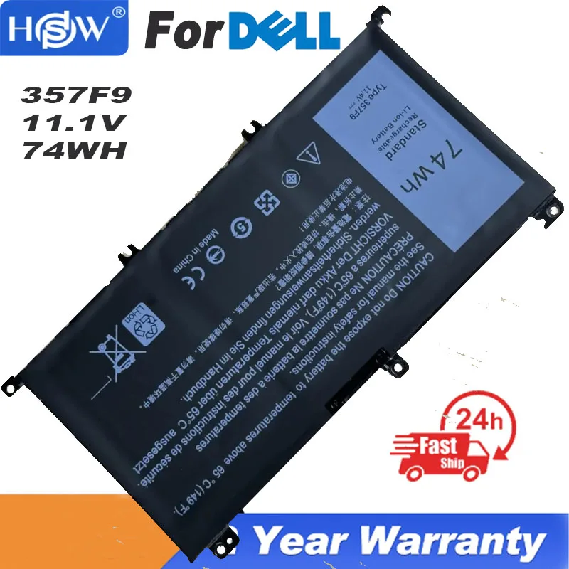 

74WH 357F9 Laptop Battery for Dell Inspiron 15 7000 Gaming 15 7559 i7559 7557 i7557 5577 7567 5576 7566 P65F P65F001 P57F