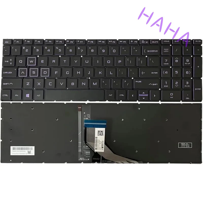 H+ Purple Keyboard Backlight Backlit Replacement for HP Pavilion Gaming 15-DK 15-EC 15-CX NSK-XN2BC PK1328B1B0900101