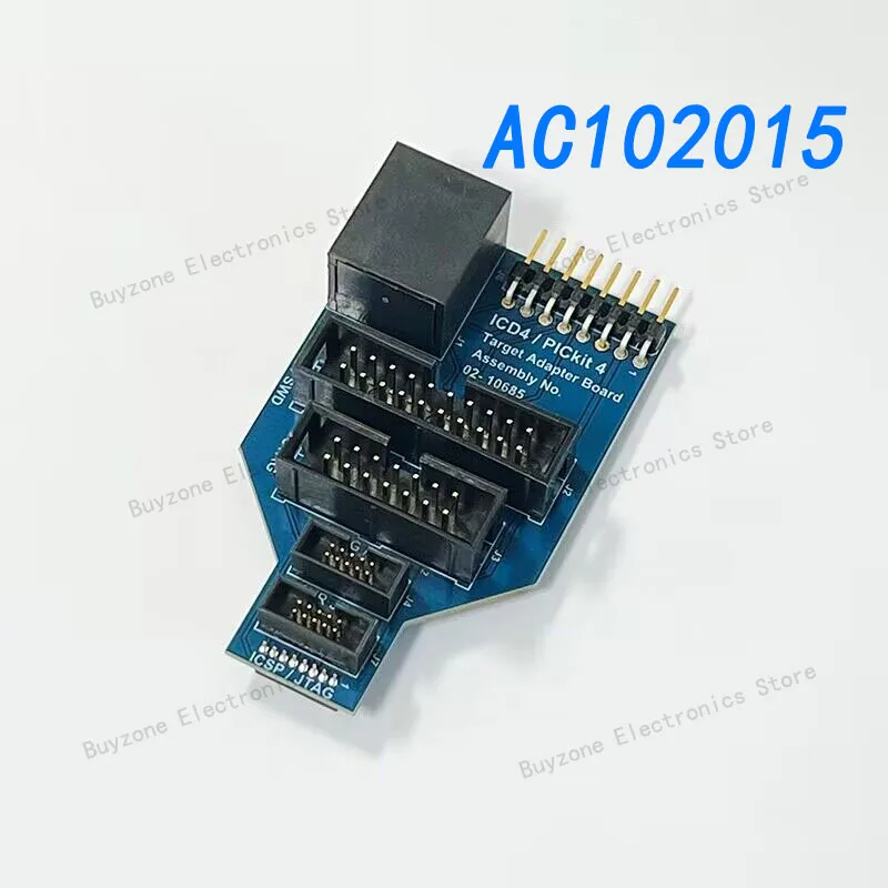 Ac102015 Adapterkaart, Mplab Icd 4/Pickit 4 Debugger Naar Microchip-Ice/Power Debugger/J-Link