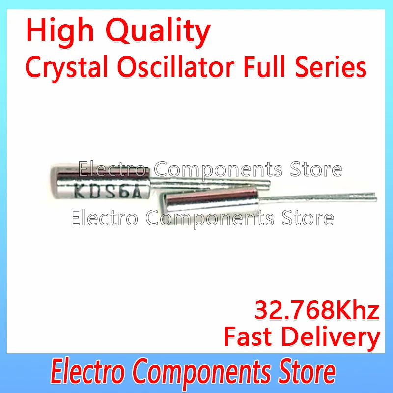 5Pcs/Lot 32.768KHZ Cylindrical Crystal Oscillator 32.768K 308 3x8MM 3.0*8.0mm DIP2 DT-38 Quartz Crystal Resonator KDS 3080