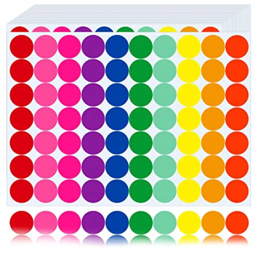 

Colored Dot Stickers 700 PCS Color Coding Labels Round Circle Stickers Labels Sticky Dots Stickers for Toddlers Dots Labels 10