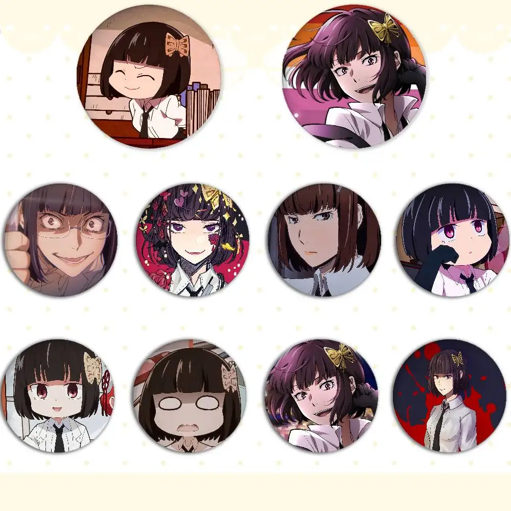 Cartoon Anime Akiko Yosano Abzeichen Kreative Weißblech Taste Brosche Kreative Zitate Kleidung Rucksack Schmuck Geschenk Für Kinder Freunde
