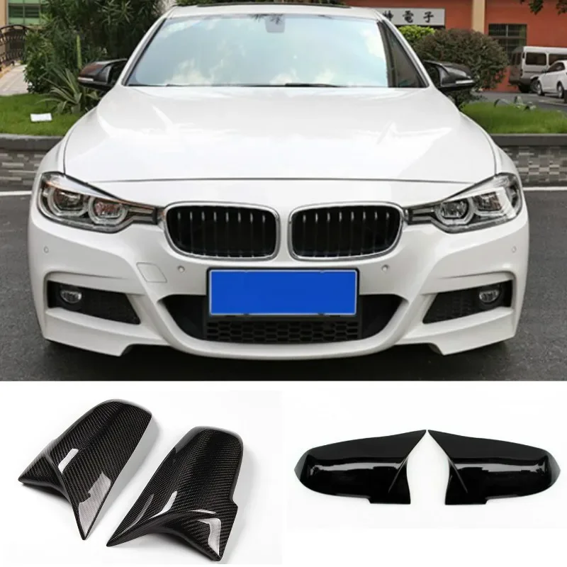 For BMW 1 2 3 4 X Series Rear View Side Mirror Cover F20 F21 F22 F23 F30 F32 F36 X1 E84 F87 M2 Carbon fiber pattern Accessories