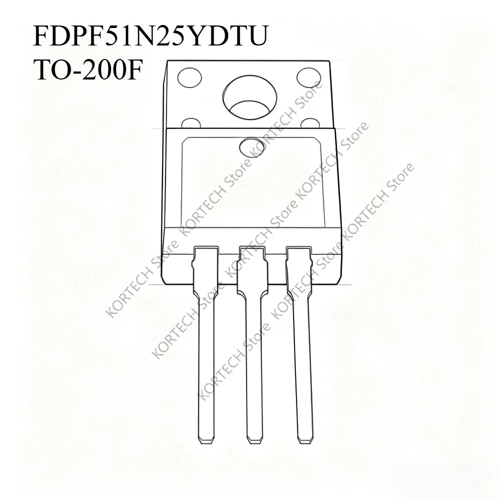 10pcs/Lot Brand  new original   FDPF51N25 FDPF51N25YDTU TO-200F Field Effect Tube MOSFET 51A 250V