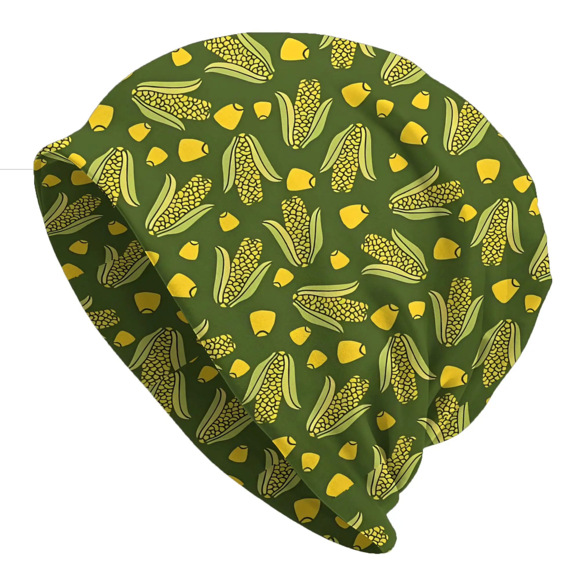 Corn Seamless Pattern Hat Fashion Caps Men Women  Skullies Beanies Ski Caps Soft Bonnet Hats