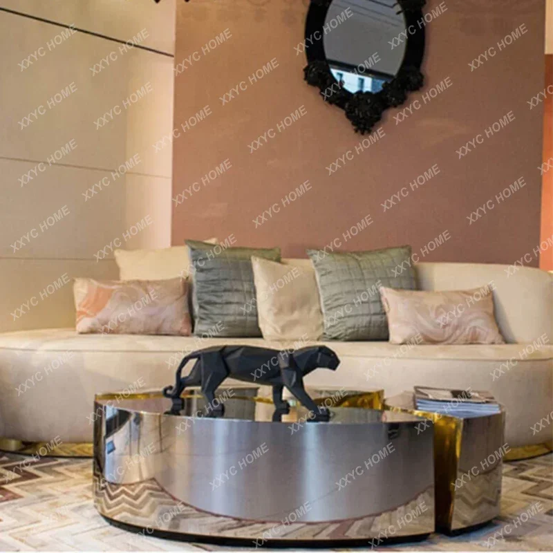 Modern Design Gold Stainless Steel Furniture Metal Living Room Center Coffee Tables High-End