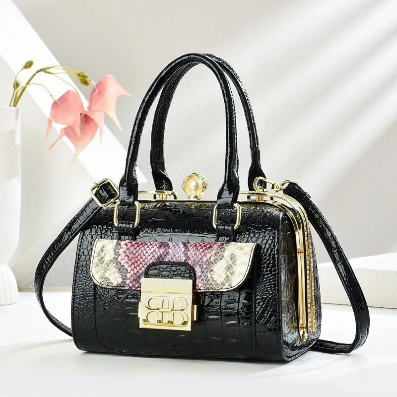 

High Quality Fashion Crocodile Pattern Leather Women's Bag Luxury Handbag Shoulder Bag Fashion High-quality Crossbody Bag