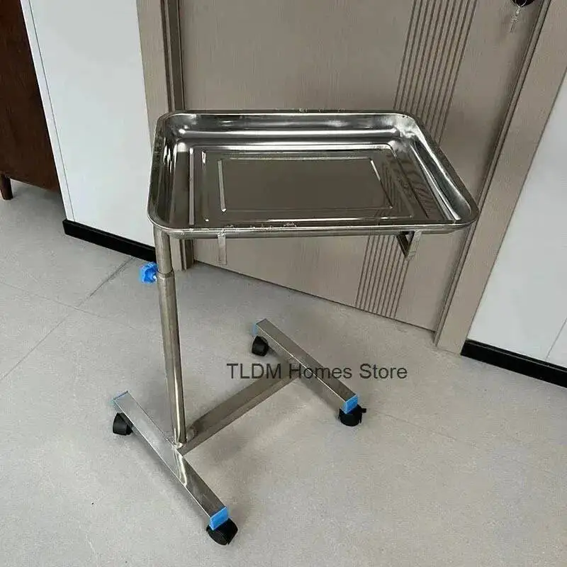 

with 304 Stainless Steel Thickened Auxiliary Cart Wheels Multifunctional Medical Tray Rack Organizer Cart Medical Tool Trolley