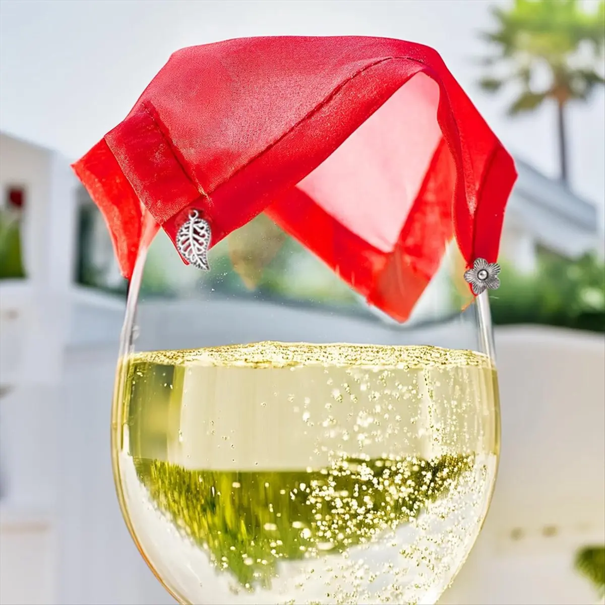 A67T NEW Wine Glass Covers to Keep Bugs Out,Weighted Outdoor Wine Glass Covers,Set of 4,Multicolor Set,Breathable