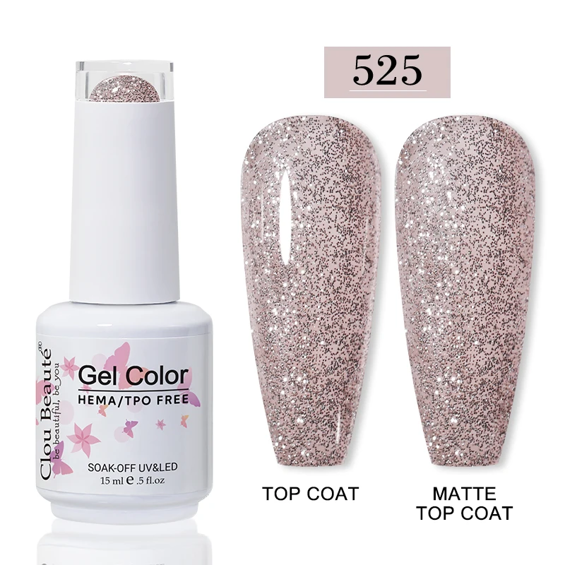 Clou Beaute HEMA TPO FREE Gel-Nagellack, semipermanenter Hybrid, schwarz, rot, Gel-Nagellack, Nagelkunst, UV-Nagellack, emaillierter Lack
