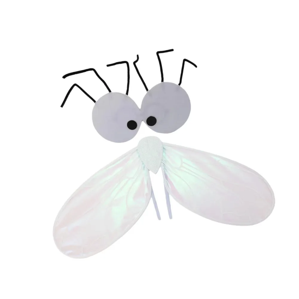 Performance Accessories with Mask Fly Costume Set Fly Costume Wing Role Play Cosplay Wing Fly Wing