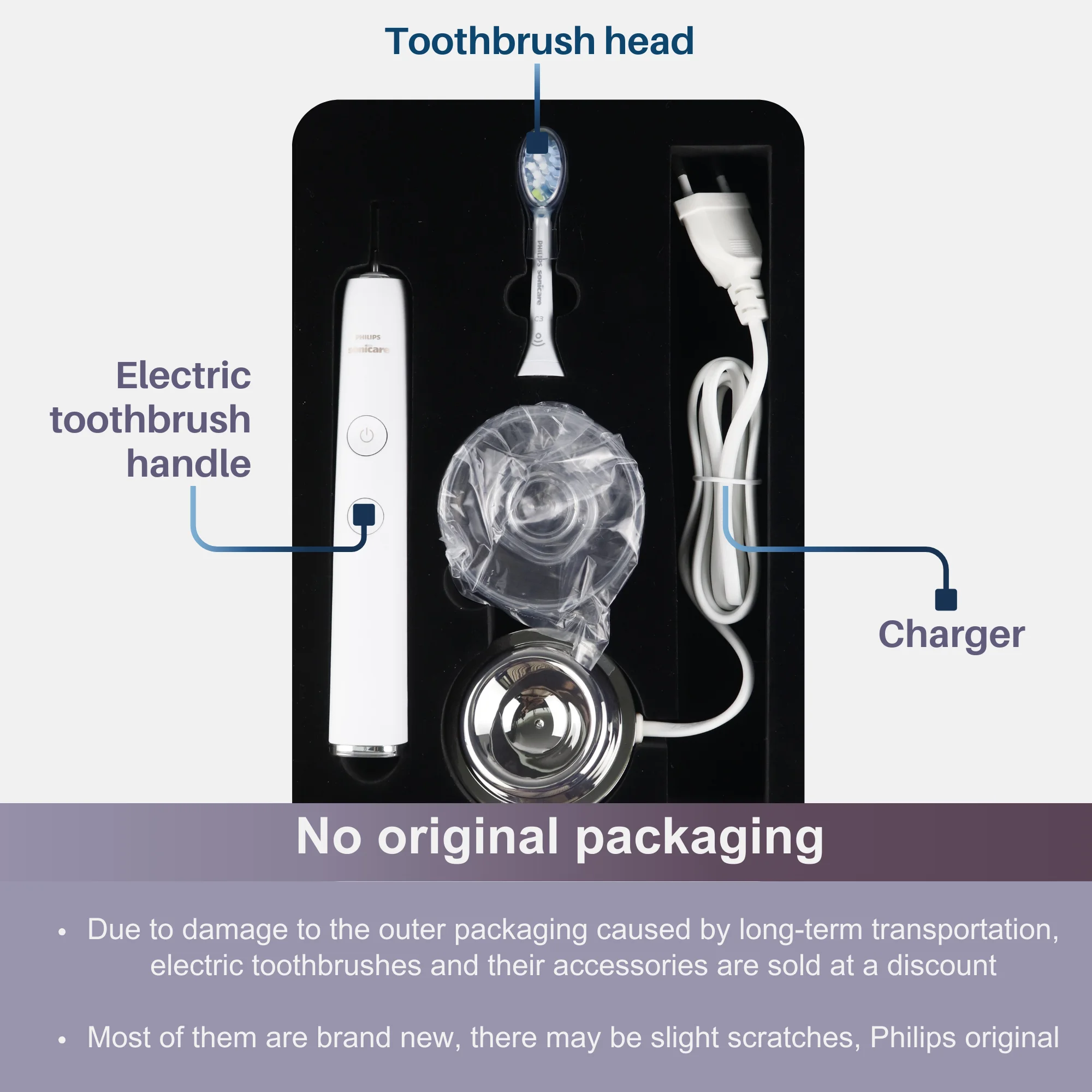 Philips Sonicare Electric Toothbrush HX992, No Original Packaging, C3 Brush Head image 2