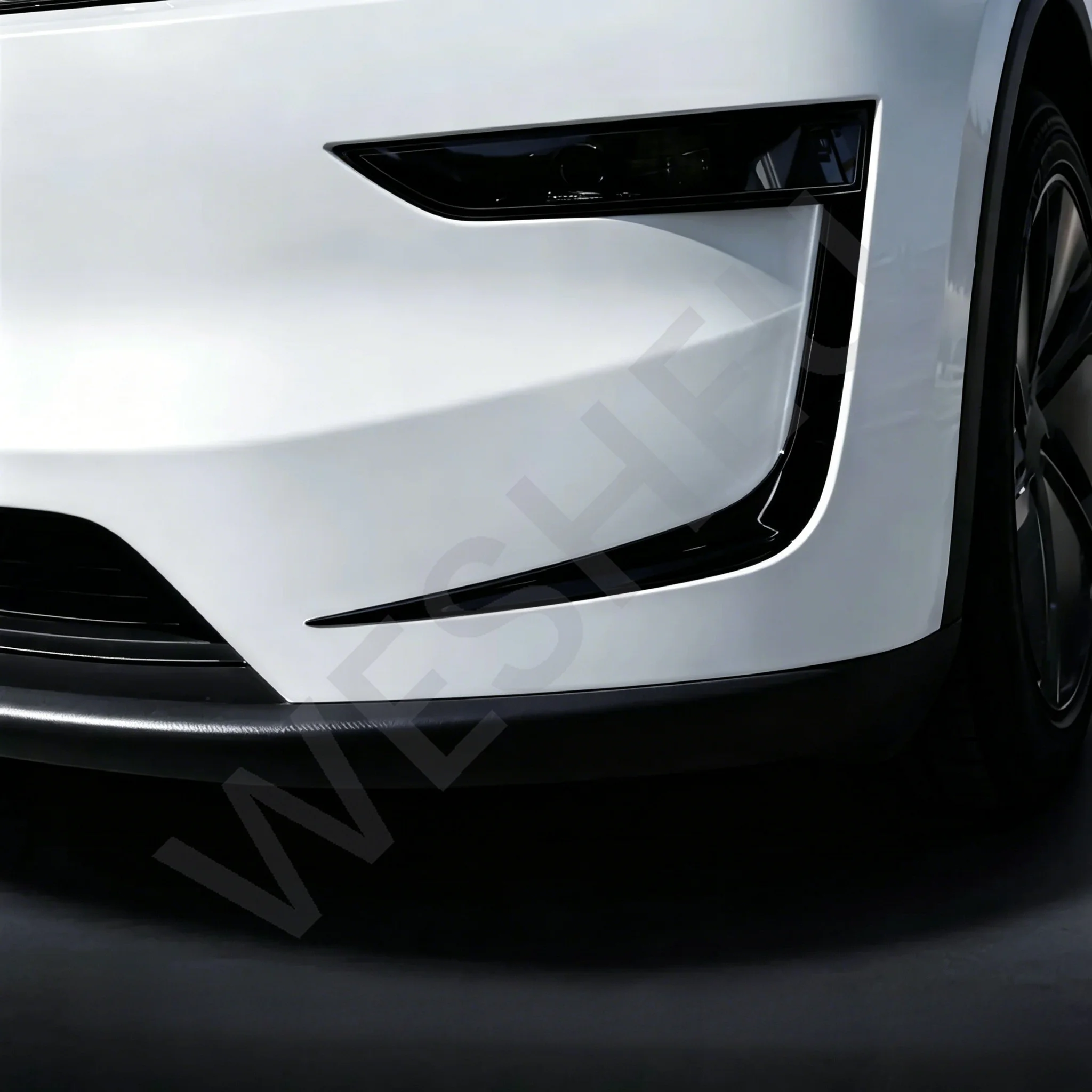Para Tesla Model Y YL 2025 2026: Panel embellecedor de conducto de aire del parachoques delantero, divisor de viento, al