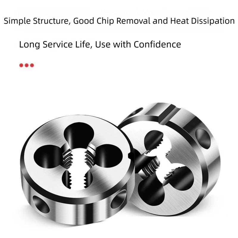 TG High Quality Round Die Plate Thread Tap Set Circular Plate Tooth Threading Tool Alloy Steel M3 M4 M5 M8 M10 M12