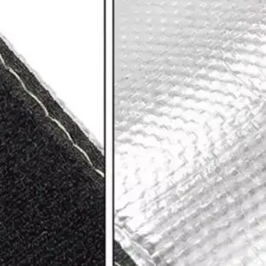 2m Heat Shield Sleeve for Cables and Hoses Constructed from High Temperature Fiberglass and Aluminum Titanium Composite Material