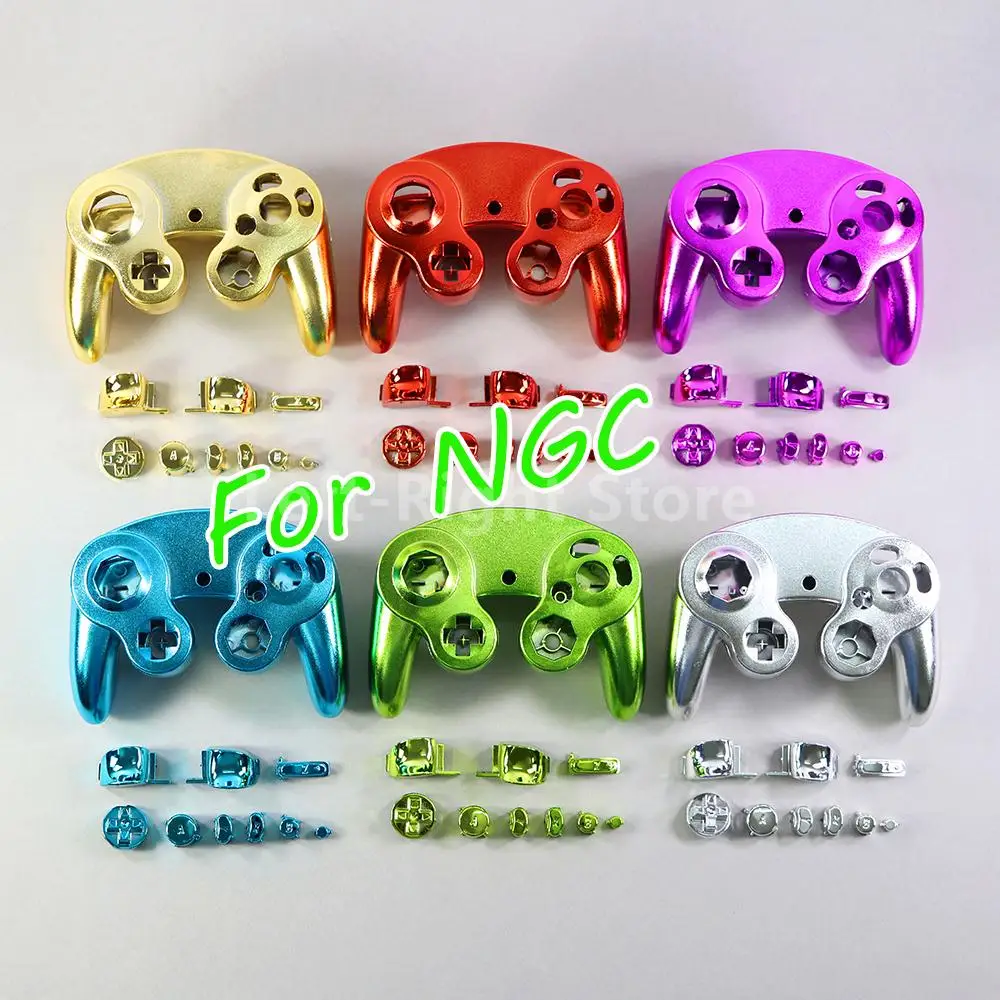 1PC Gold Plated Electroplating Housing Cover Shell Handle Case Replacement Parts Games Accessories Supplies For NGC Gamecube