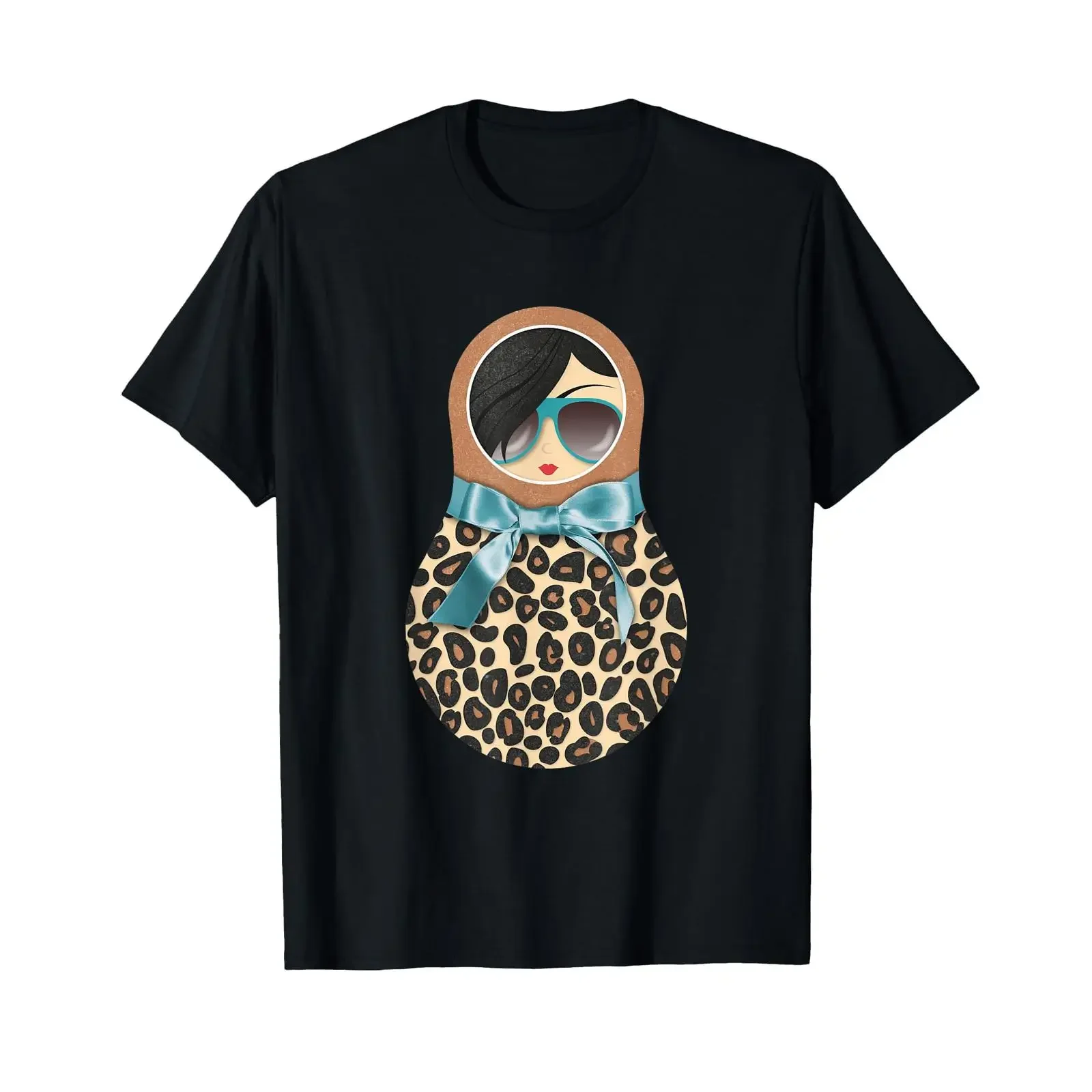 Matryoshka Sweta Bow Cool Style Animal Print vintage Washed fashion streetwear Soft Unisex Comfortable designer clothes