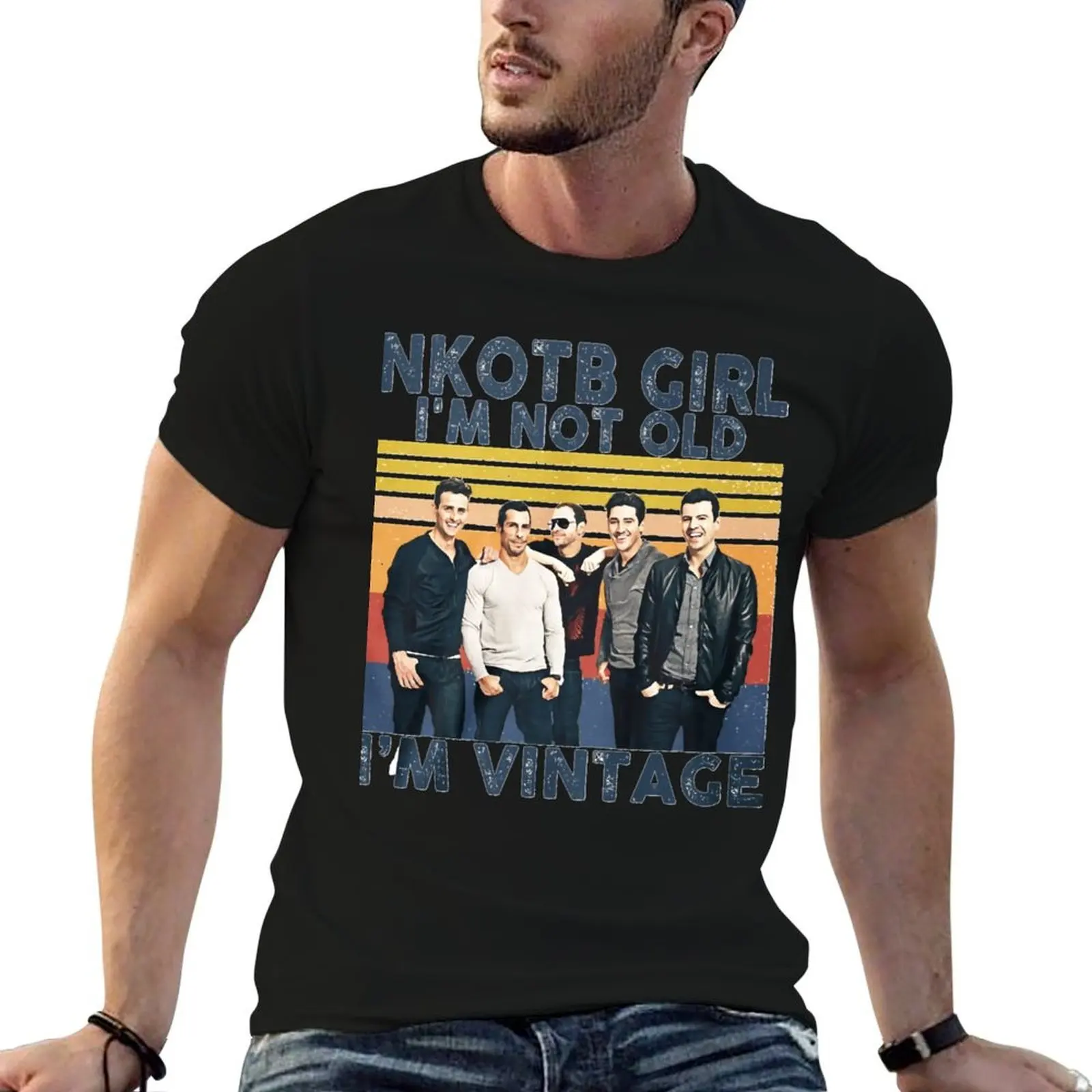 

NKOTB Girl I&x27;m NOT Old I&x27;m Vintage T-Shirt cotton t shirt man t shirts designer graphic t shirts for man T-Shirt