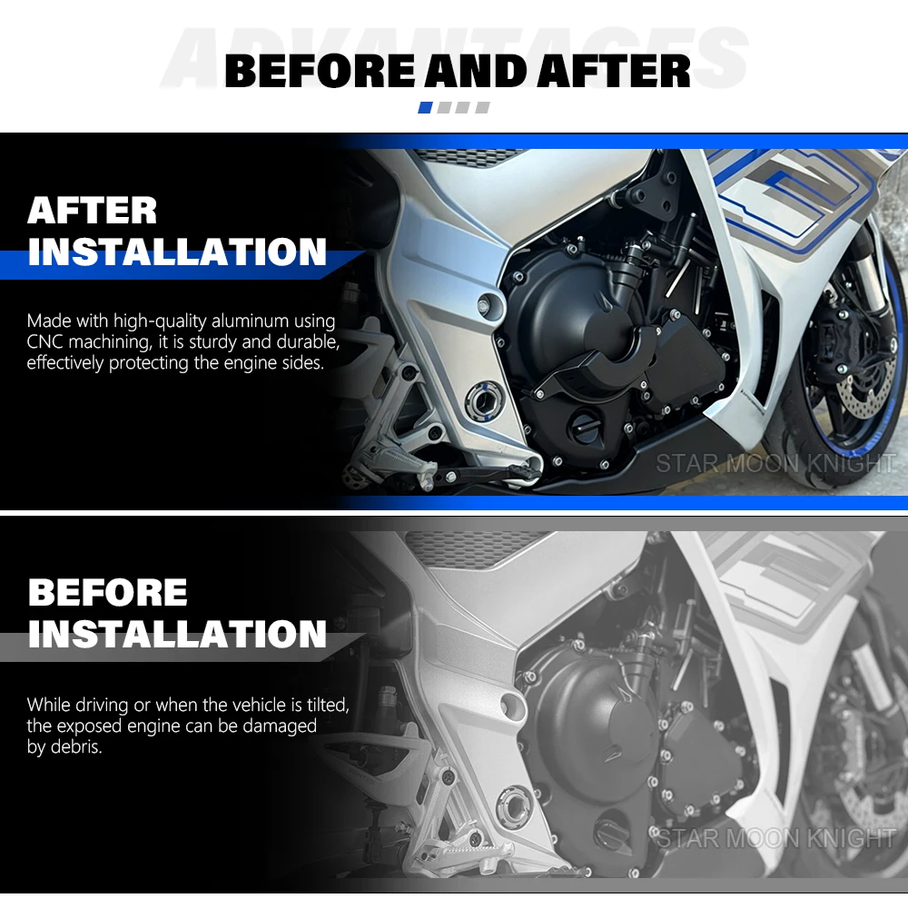 For ZONTES 703 RR 703R 703F 703T 2025- Moto Aluminium Engine Side Cover Side Cover Protection Cover Decoration Motorcycle Parts
