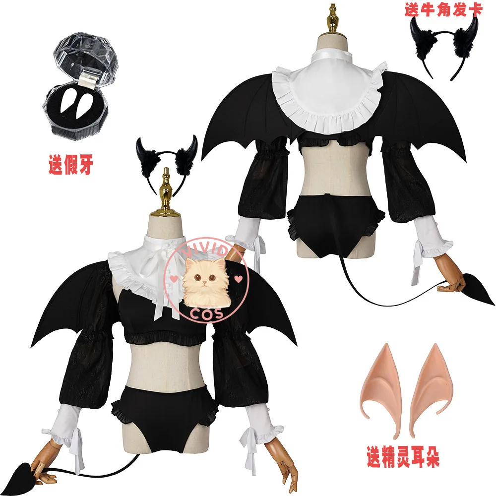 فستاني حبيبي مارين كيتاجاوا الساحرة أزياء تنكرية الشيطان الصغير أنثى ملابس نسائية كاملة لعب الأدوار كشخصيات