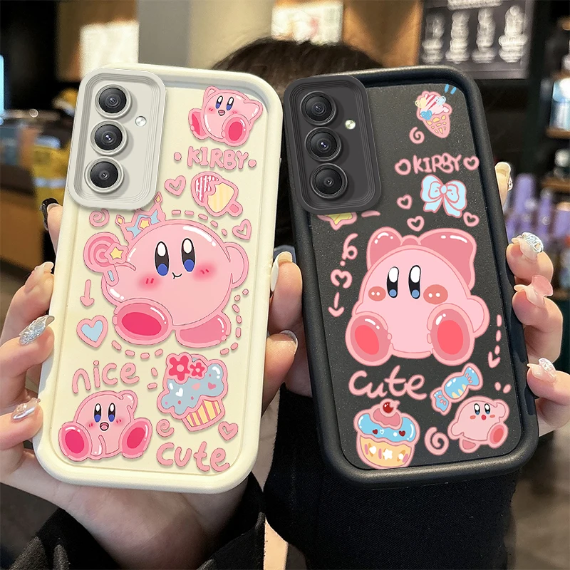 K-Kirbys Cute Soft Case For Samsung Galaxy S26 S25 S24 Ultra S23 S22 S21 Plus S20 FE A57 A56 A55 A54 A53 A52 4G 5G Cartoon Cover