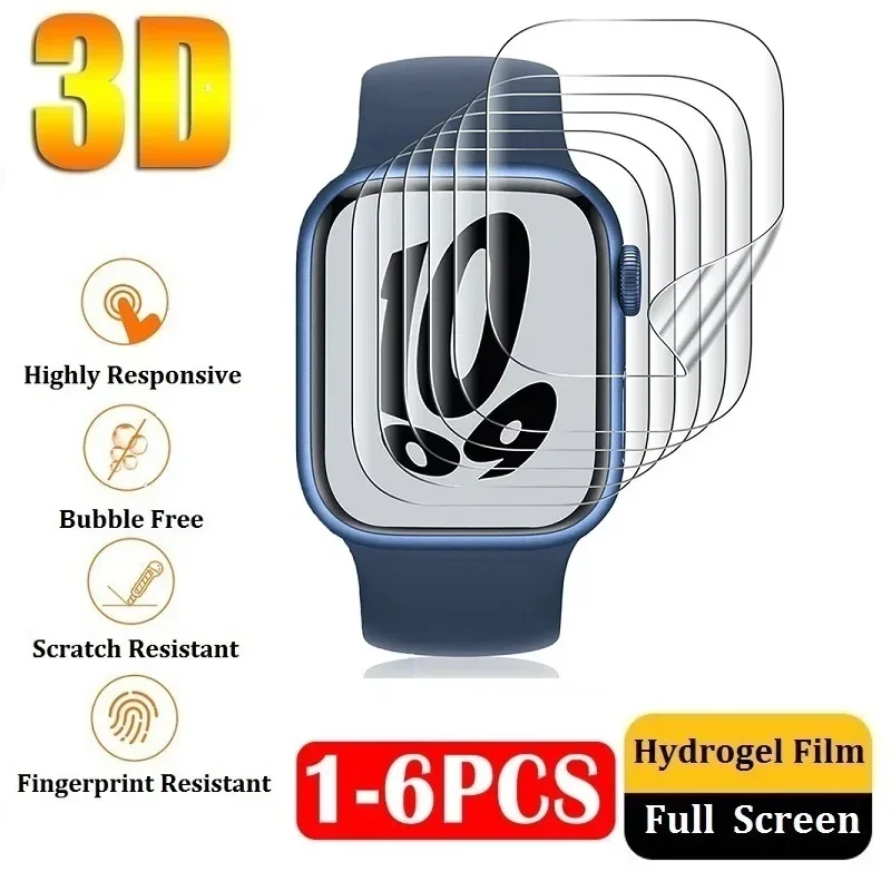 Protector Film for Apple Watch 9 8 7 SE 6 5 4 Screen Protector 45MM 41MM 44MM 40MM for Apple Watch Ultra 2 Watch Accessories