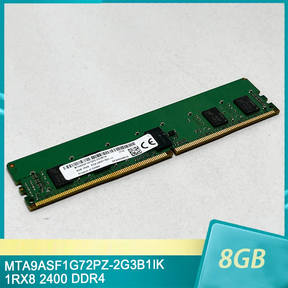 

For MT RAM MTA9ASF1G72PZ-2G3B1IK 8G 8GB 1RX8 PC4-2400T 2400 DDR4 Server Memory