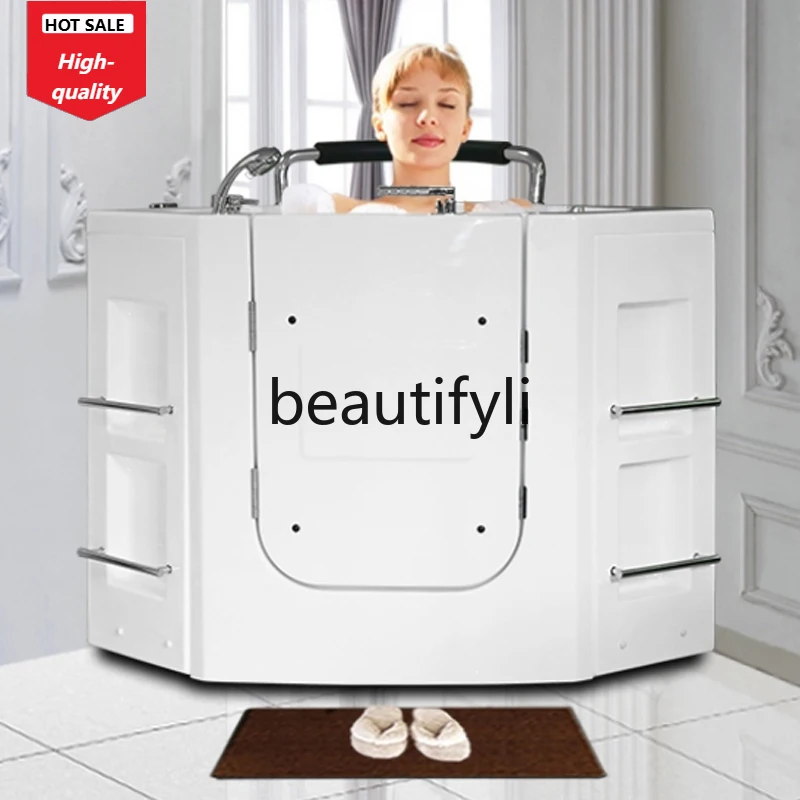 

The elderly barrier-free side door walk-in home split massage smart bathtub D1089