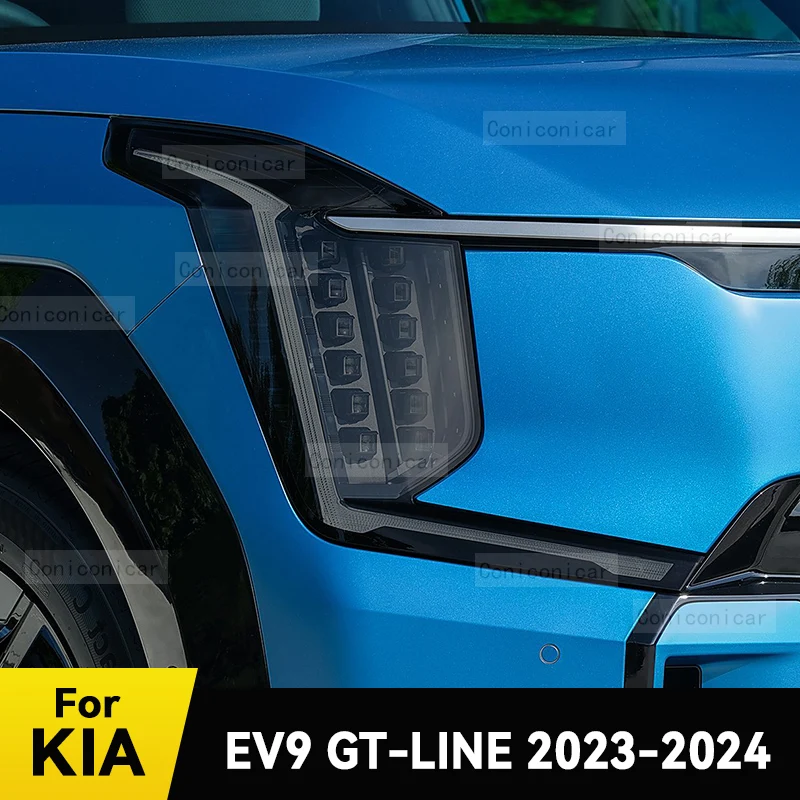 

For KIA EV9 GT Line 2023 2024 Car Headlight Protective Cover Film Front Light TPU Anti-scratch Headlamp Tint Sticker Accessories