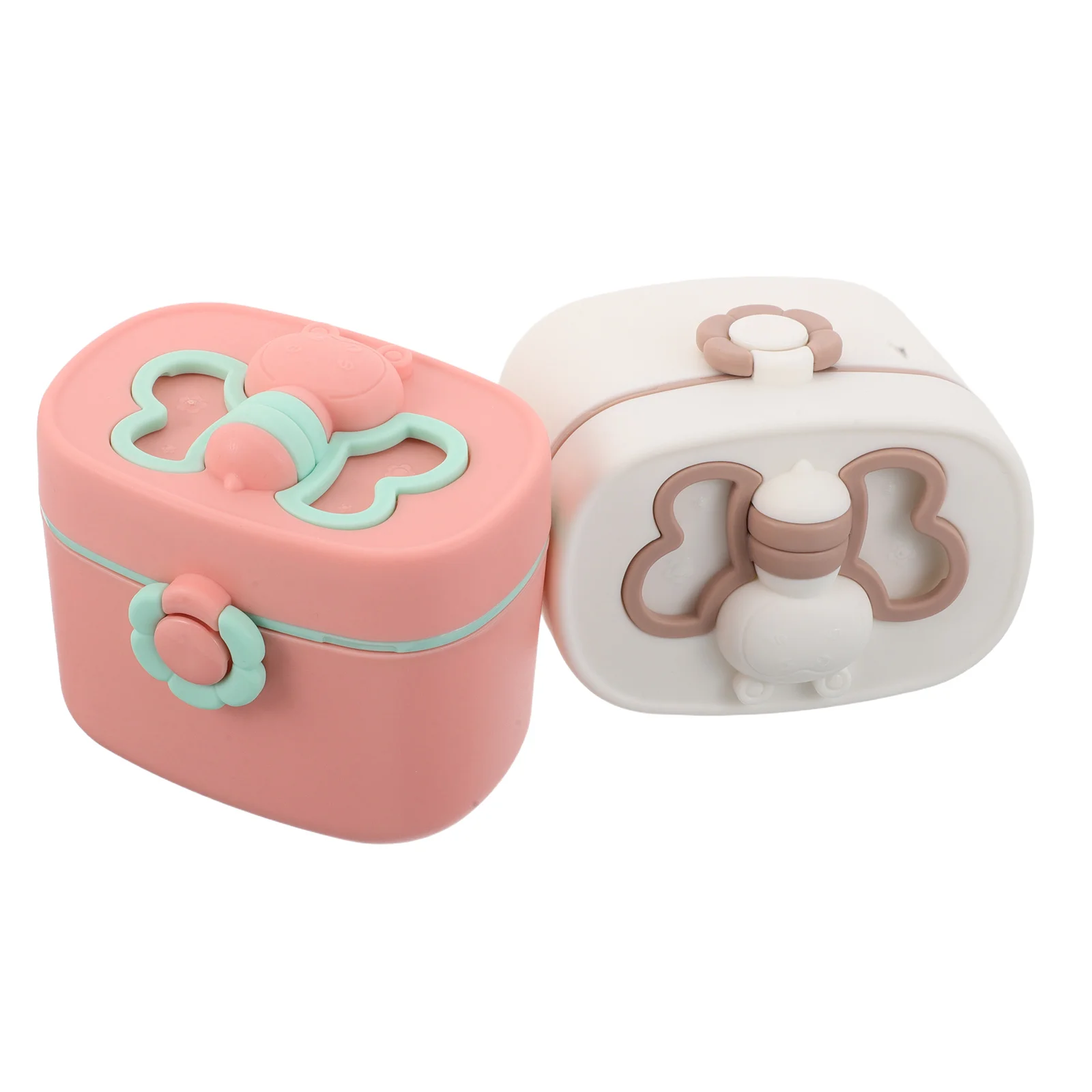 

2 Pcs Portable Milk Powder Box Food Containers Storage Formula Dispenser Pp Go Holder Toddler