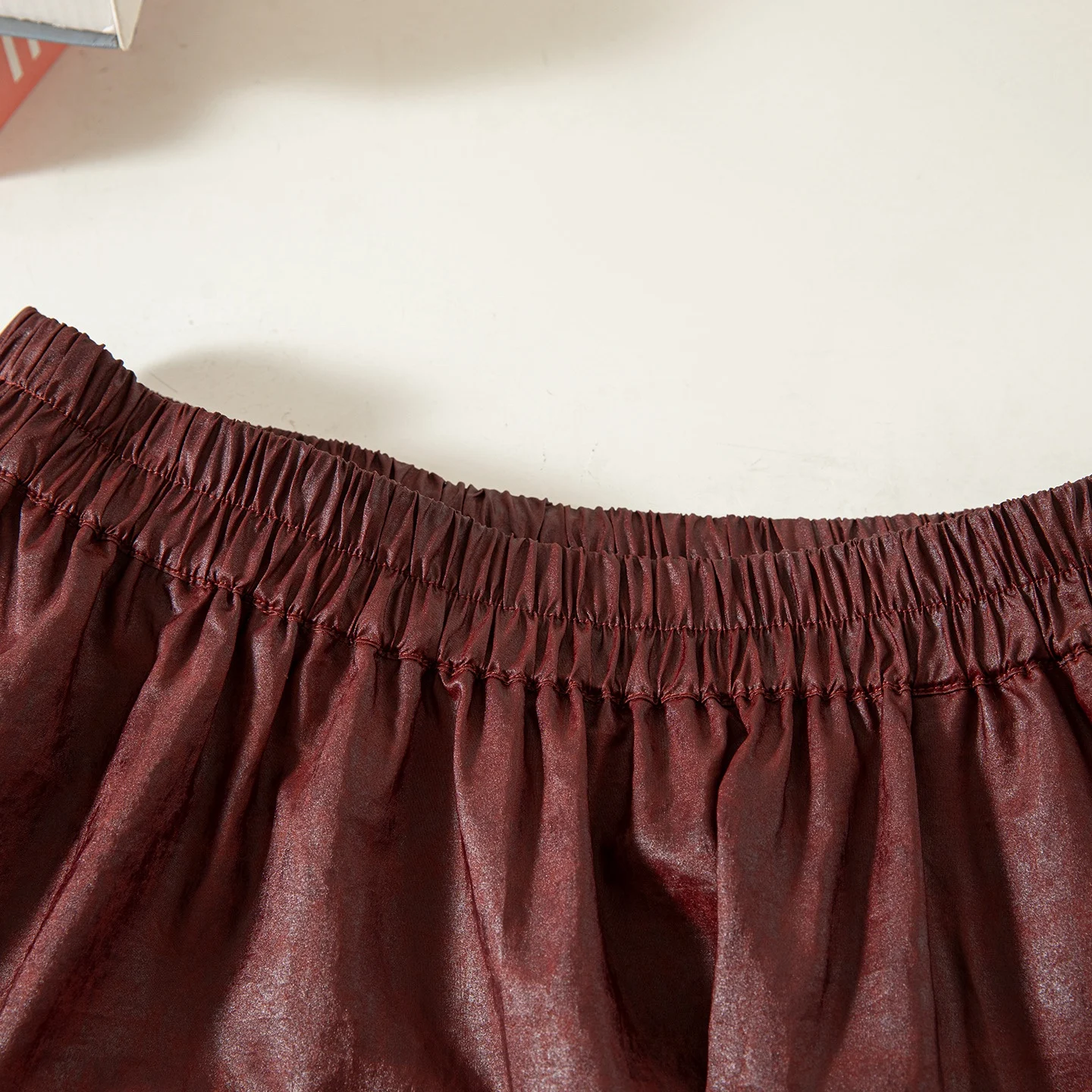 Winsleter-100%本物のシルク水洗いガーゼエレガントスカート、伸縮性ウエストクラックル、女性通勤ランタンスカート、2025年秋B59668CC