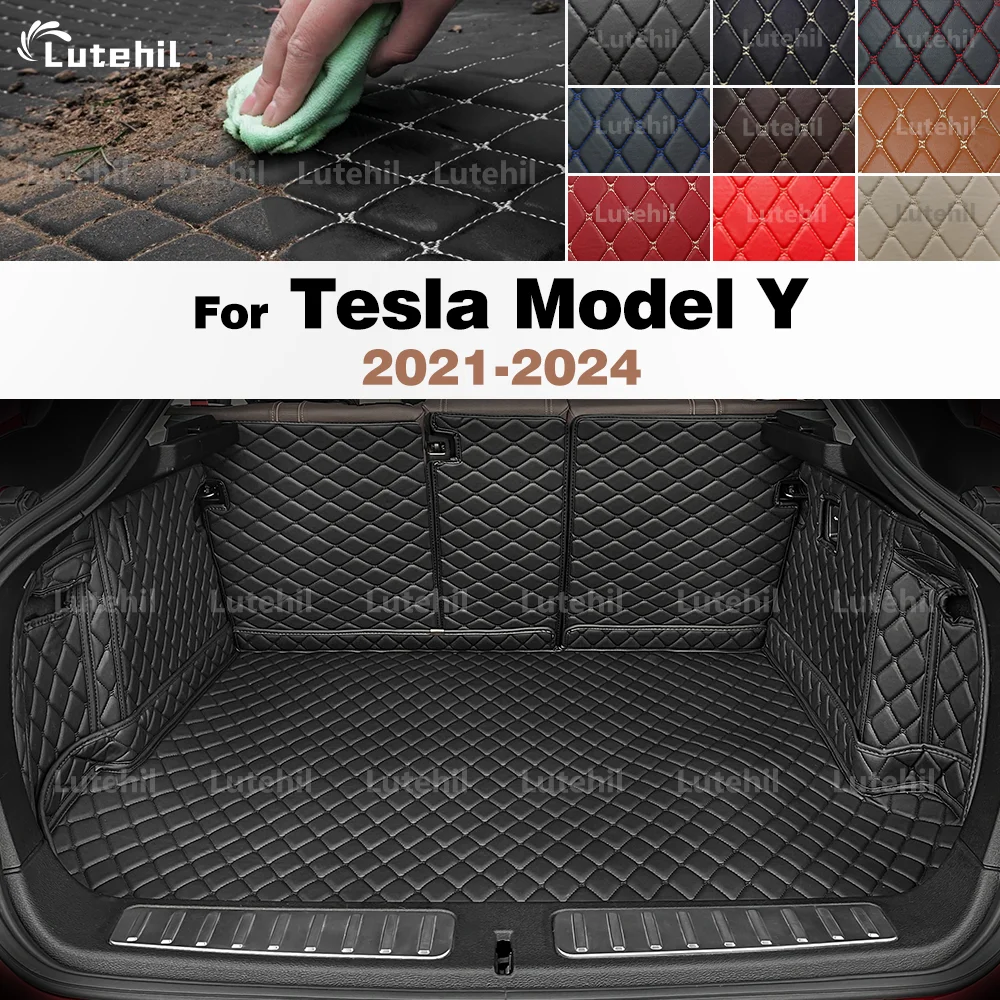 

For Tesla Model Y 2021-2024 23 22 Auto Full Coverage Trunk Mat Car Protective Pad Cargo Liner Interior Accessories